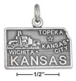 
Sterling Silver Kansas State Charm
