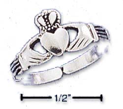 
Sterling Silver Claddaugh Toe Ring
