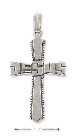
Sterling Silver Jesus Cross Charm

