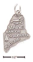 
Sterling Silver Maine State Charm
