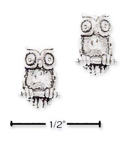 
Sterling Silver Owl Post Earrings
