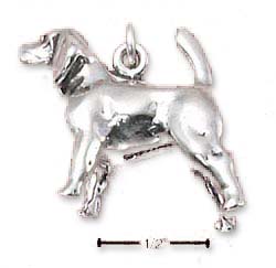 
Sterling Silver 3-D Beagle Charm
