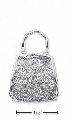 
Sterling Silver Cubic Zirconia Purse Charm
