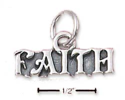 
Sterling Silver Faith Charm
