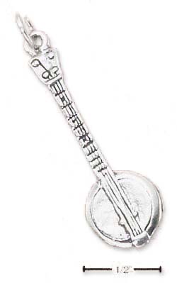 
Sterling Silver Banjo Charm
