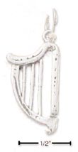 
Sterling Silver Harp Charm
