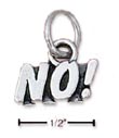 
Sterling Silver No! Charm
