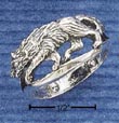 
Sterling Silver Wolf Ring
