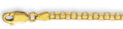 
14k Yellow Gold 2.9 mm Bizmark Link Anklet - 10 Inch
