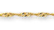 
14k Yellow 1.5 mm Singapore Link Anklet -
