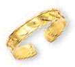 
14k Yellow Diamond-Cut Toe Ring
