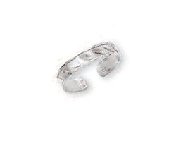 
14k White Sparkle-Cut Toe Ring
