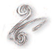 
14k White Spiral Toe Ring

