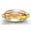 
14k Tricolor Double Overlap Ring
