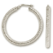
14k White Velvet Design Earrings
