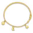 
14k Yellow Sun Star and Moon Childrens Br
