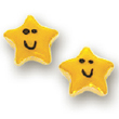 
14k Yellow Star Childrens Stud Enamel Ear
