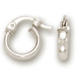 
14k White Simple Hoop Childrens Earrings
