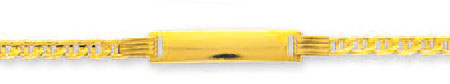 
14k Yellow Mariner Link Childrens ID Bracelet - 6 Inch
