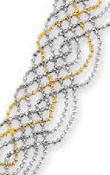 
14k Two-Tone Fancy Bead Necklace - 17 Inc
