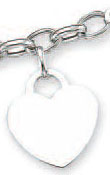 
14k White Heart Shaped Charm Bracelet - 7

