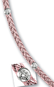 
14k Rose Couture Diamond Necklace - 17 In
