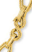 
14k Yellow Fancy Twirl Link Necklace - 17
