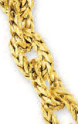 
14k Yellow Fancy Link Necklace - 17 Inch
