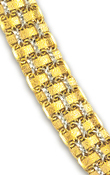 
14k Two-Tone Weave Bracelet - 7.25 Inch
