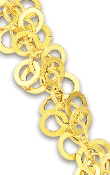 
14k Yellow Circular Links Bracelet - 7.25
