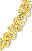 
14k Yellow Circular Links Necklace - 17 I
