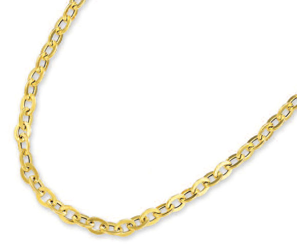 
14k Yellow Oval Link Chain - 17 Inch
