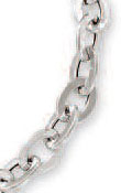 
14k White Oval Link Chain - 17 Inch
