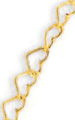 
14k Yellow Open Heart Shaped Link Bracele
