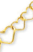 
14k Yellow Open Heart Shaped Link Necklac

