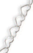 
14k White Open Heart Shaped Link Bracelet

