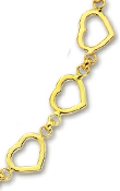 
14k Yellow Heart Shaped Station Necklace 
