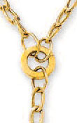 
14k Yellow Oval Link Lariat Necklace - 17
