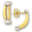 
14k Two-Tone Diamond-Cut Fancy Earrings
