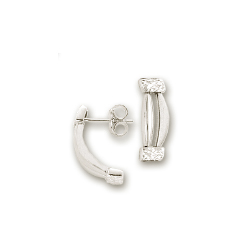 
14k White Sparkle-Cut Fancy Earrings
