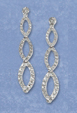 
14k White Sparkle-Cut Fancy Earrings
