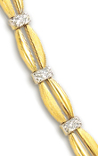 
14k Two-Tone Diamond-Cut Fancy Bracelet -
