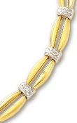 
14k Two-Tone Diamond-Cut Fancy Necklace -
