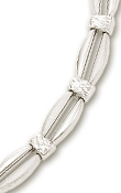 
14k White Diamond-Cut Fancy Necklace - 17
