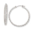 
14k White Diamond-Cut Earrings
