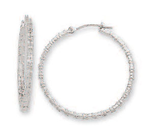 
14k White Sparkle-Cut Earrings
