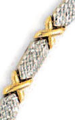 
14k Two-Tone Diamond-Cut Pave Bracelet - 
