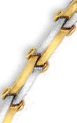 
14k Two-Tone Plain Stylish Bracelet - 7.2
