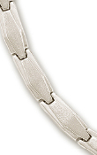 
14k White Plain Stylish Necklace - 17 Inc
