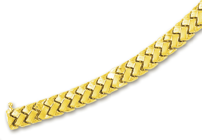 
14k Yellow Fancy Bracelet - 8 Inch
